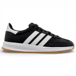 نمای جانبی کفش adidas مشکی سفید سه خط کلاسیک