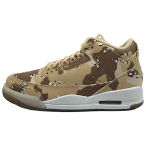 کفش جردن ایرجردن 3 رترو تکس (Air Jordan 3 Retro Tex) کرم سایز 39 (25 سانتی‌متر) آکبند - نمای بغل بیرونی لنگه‌ی چپ