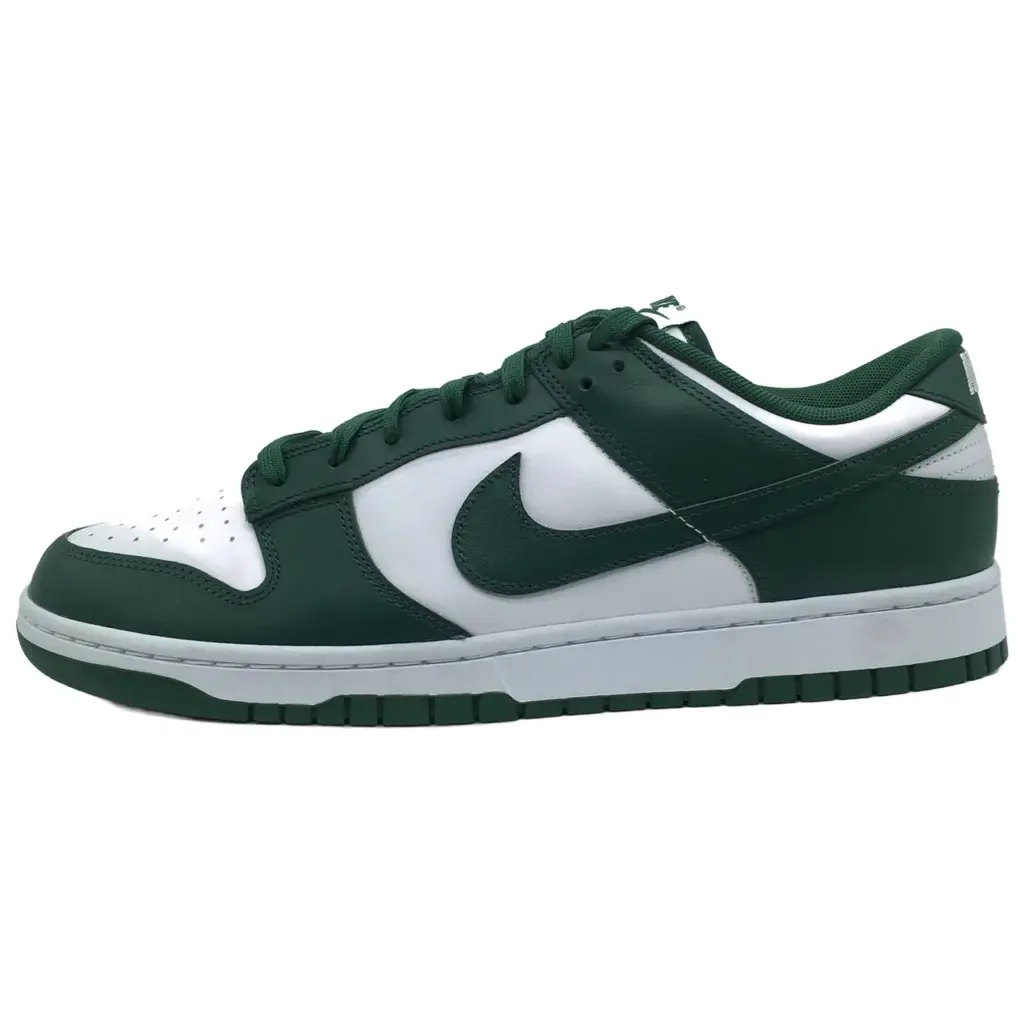 کفش نایکی دانک (Dunk Low) سبز و سفید سایز 47.5 (31 سانتی‌متر) آکبند - نمای بغل بیرونی لنگه‌ی چپ