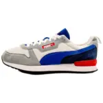 کفش پوما آر 78 (R78 Sneakers) سفید و آبی سایز 47 (31 سانتی‌متر) آکبند - نمای بغل بیرونی لنگه‌ی چپ