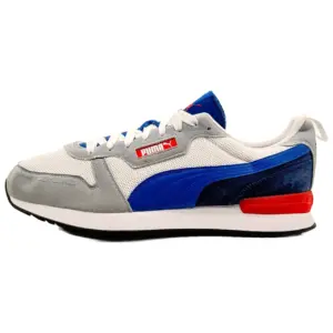 کفش پوما آر 78 (R78 Sneakers) سفید و آبی سایز 47 (31 سانتی‌متر) آکبند - نمای بغل بیرونی لنگه‌ی چپ